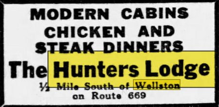 Hunters Lodge (Lumberjack Lodge, Vagabond Lodge) - Jul 30 1949 Ad (newer photo)